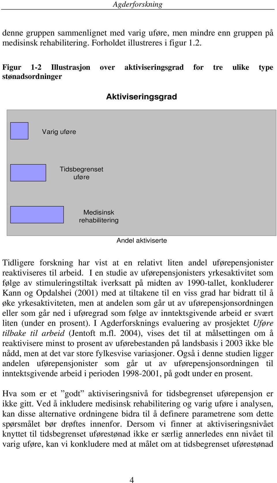 vist at en relativt liten andel uførepensjonister reaktiviseres til arbeid.