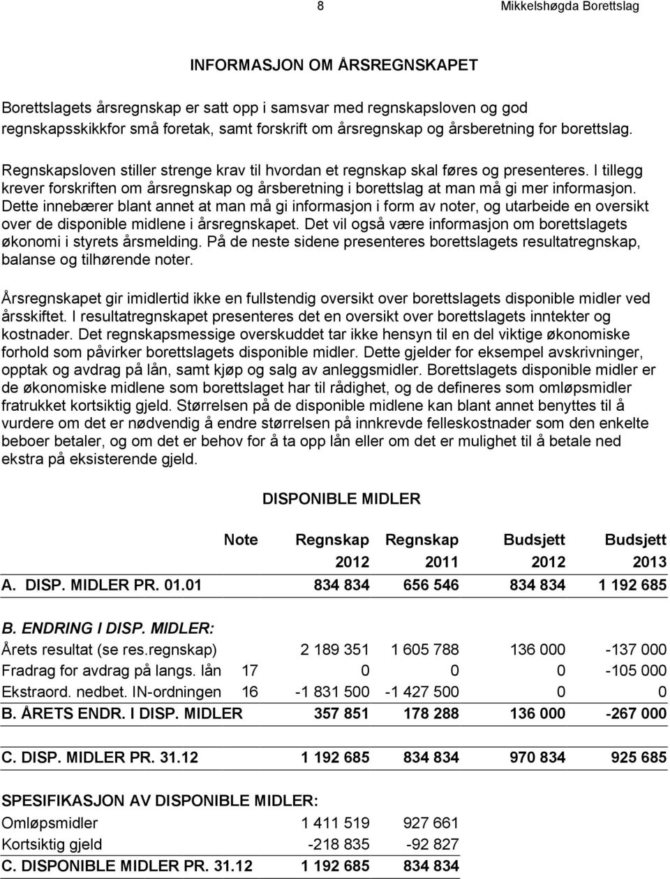 I tillegg krever forskriften om årsregnskap og årsberetning i borettslag at man må gi mer informasjon.