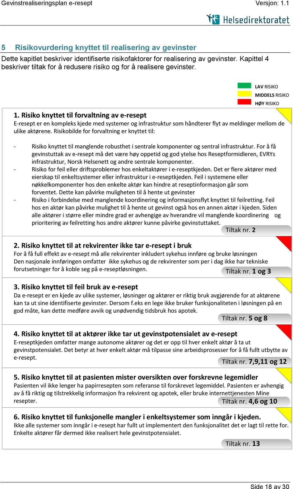 Risiko knyttet til forvaltning av e-resept E-resept er en kompleks kjede med systemer og infrastruktur som håndterer flyt av meldinger mellom de ulike aktørene.