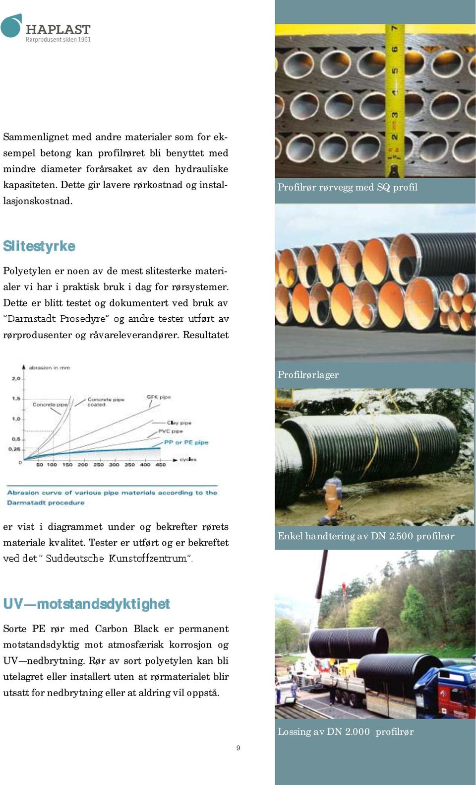 Dette er blitt testet og dokumentert ved bruk av rørprodusenter og råvareleverandører. Resultatet Profilrørlager er vist i diagrammet under og bekrefter rørets materiale kvalitet.