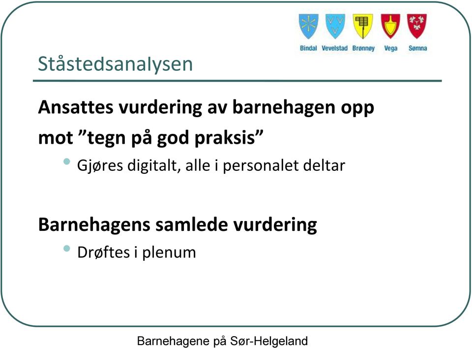 Gjøres digitalt, alle i personalet deltar