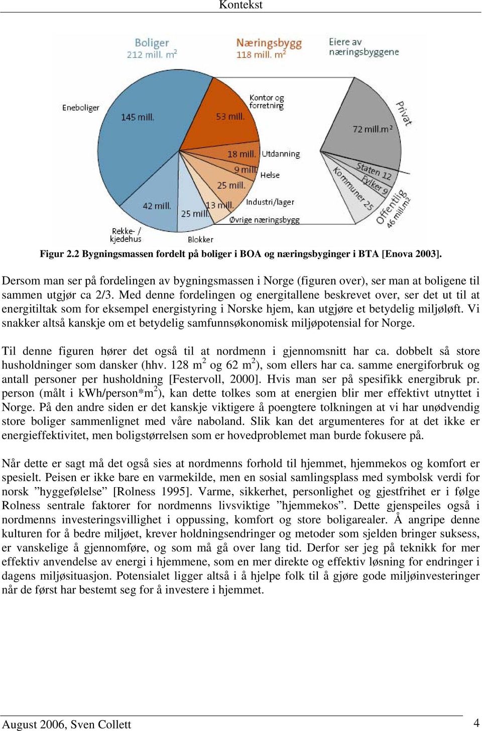 Med denne fordelingen og energitallene beskrevet over, ser det ut til at energitiltak som for eksempel energistyring i Norske hjem, kan utgjøre et betydelig miljøløft.