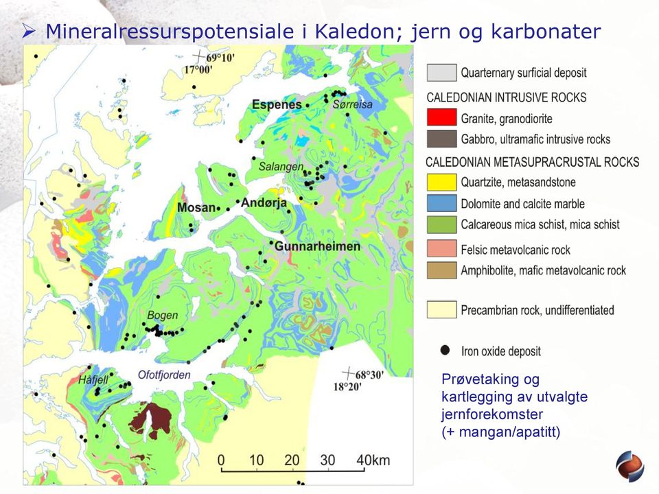 Prøvetaking og kartlegging av