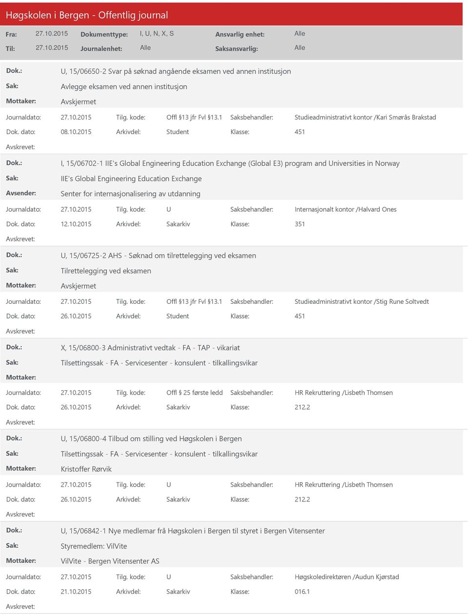 internasjonalisering av utdanning Internasjonalt kontor /Halvard Ones Dok. dato: 12.10.