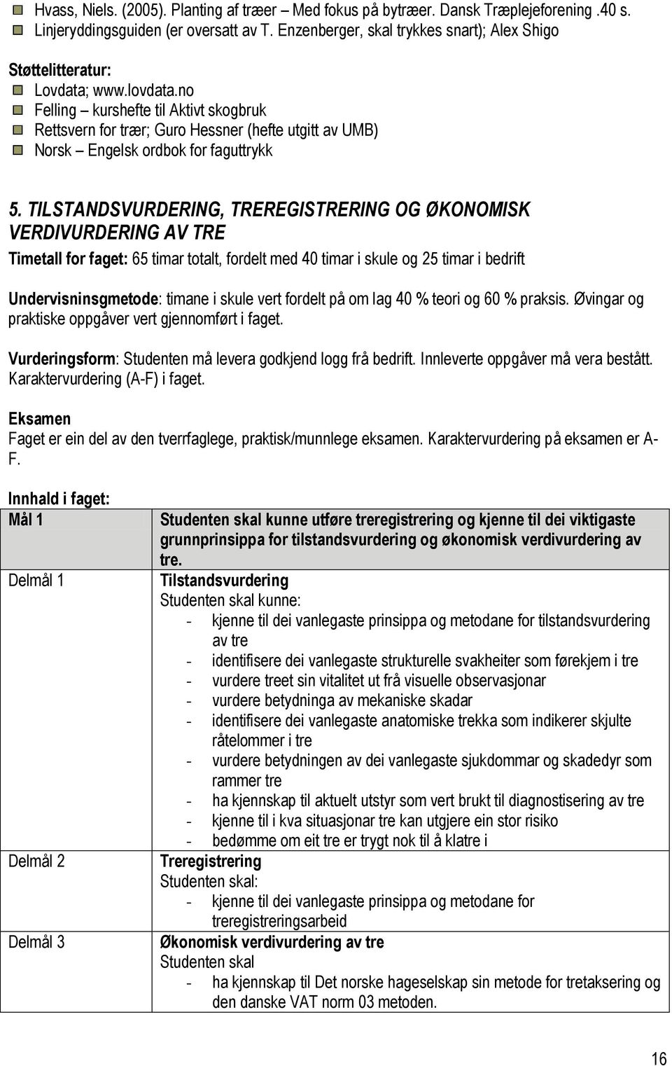 no Felling kurshefte til Aktivt skogbruk Rettsvern for trær; Guro Hessner (hefte utgitt av UMB) Norsk Engelsk ordbok for faguttrykk 5.