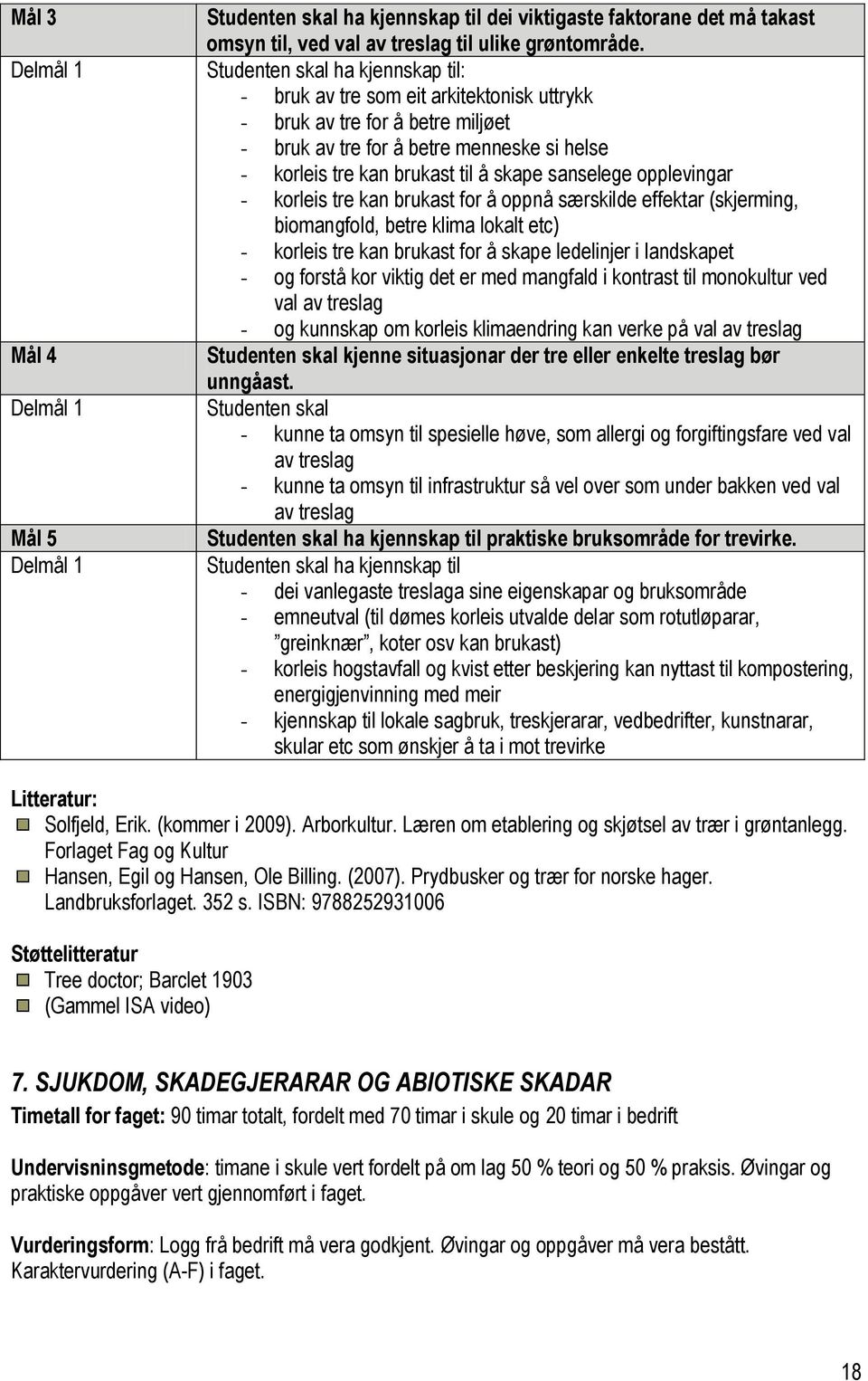 sanselege opplevingar - korleis tre kan brukast for å oppnå særskilde effektar (skjerming, biomangfold, betre klima lokalt etc) - korleis tre kan brukast for å skape ledelinjer i landskapet - og