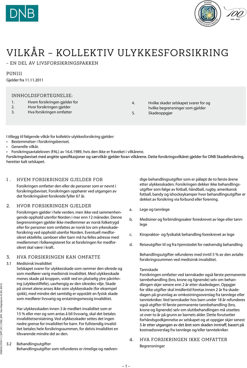 6.1989, hvis den ikke er fraveket i vilkårene. heretter kalt selskapet. DNB.NO PUN111 SEPT. 2011 P&D_MPE Nets Digitalprint AS SKJ.