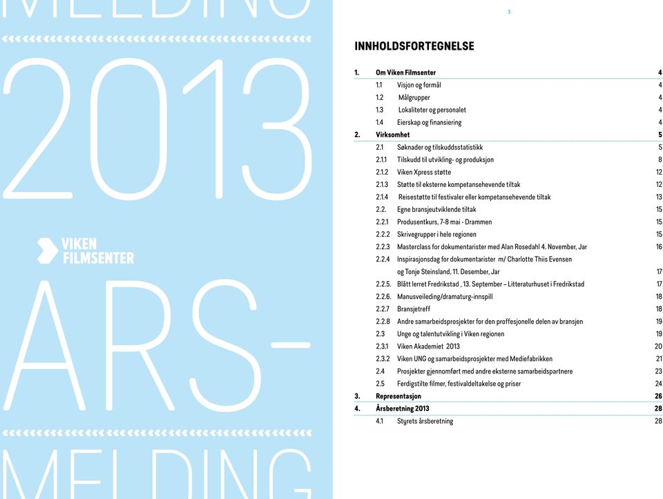 2. Egne bransjeutviklende tiltak 15 2.2.1 Produsentkurs, 7-8 mai - Drammen 15 2.2.2 Skrivegrupper i hele regionen 15 2.2.3 Masterclass for dokumentarister med Alan Rosedahl 4. November, Jar 16 2.2.4 Inspirasjonsdag for dokumentarister m/ Charlotte Thiis Evensen og Tonje Steinsland, 11.