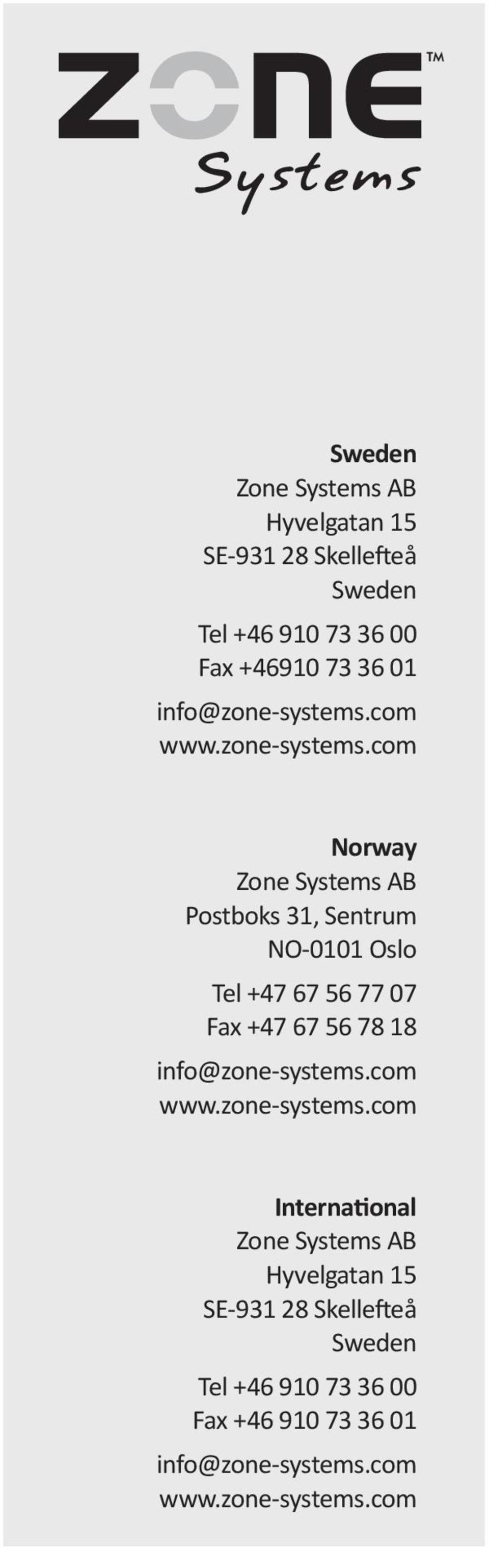 com www.zone-systems.