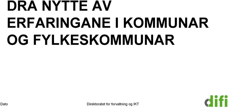 KOMMUNAR OG