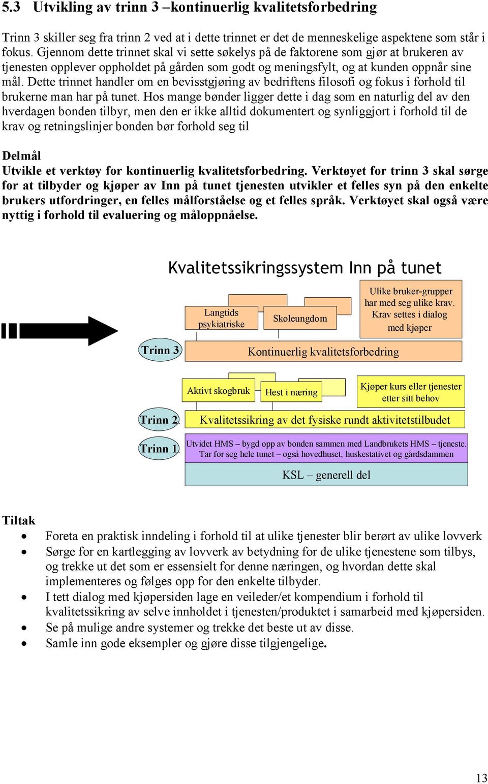 Dette trinnet handler om en bevisstgjøring av bedriftens filosofi og fokus i forhold til brukerne man har på tunet.