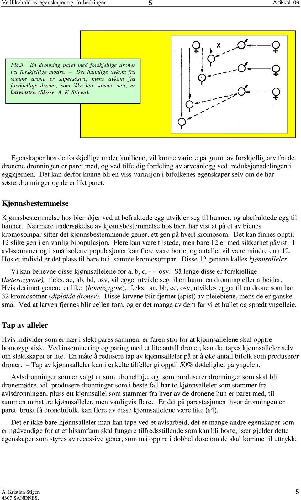 Egenskaper hos de forskjellige underfamiliene, vil kunne variere på grunn av forskjellig arv fra de dronene dronningen er paret med, og ved tilfeldig fordeling av arveanlegg ved reduksjonsdelingen i