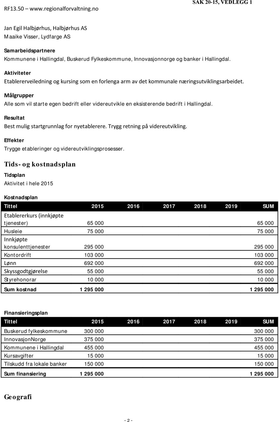 Aktiviteter Etablererveiledning og kursing som en forlenga arm av det kommunale næringsutviklingsarbeidet.