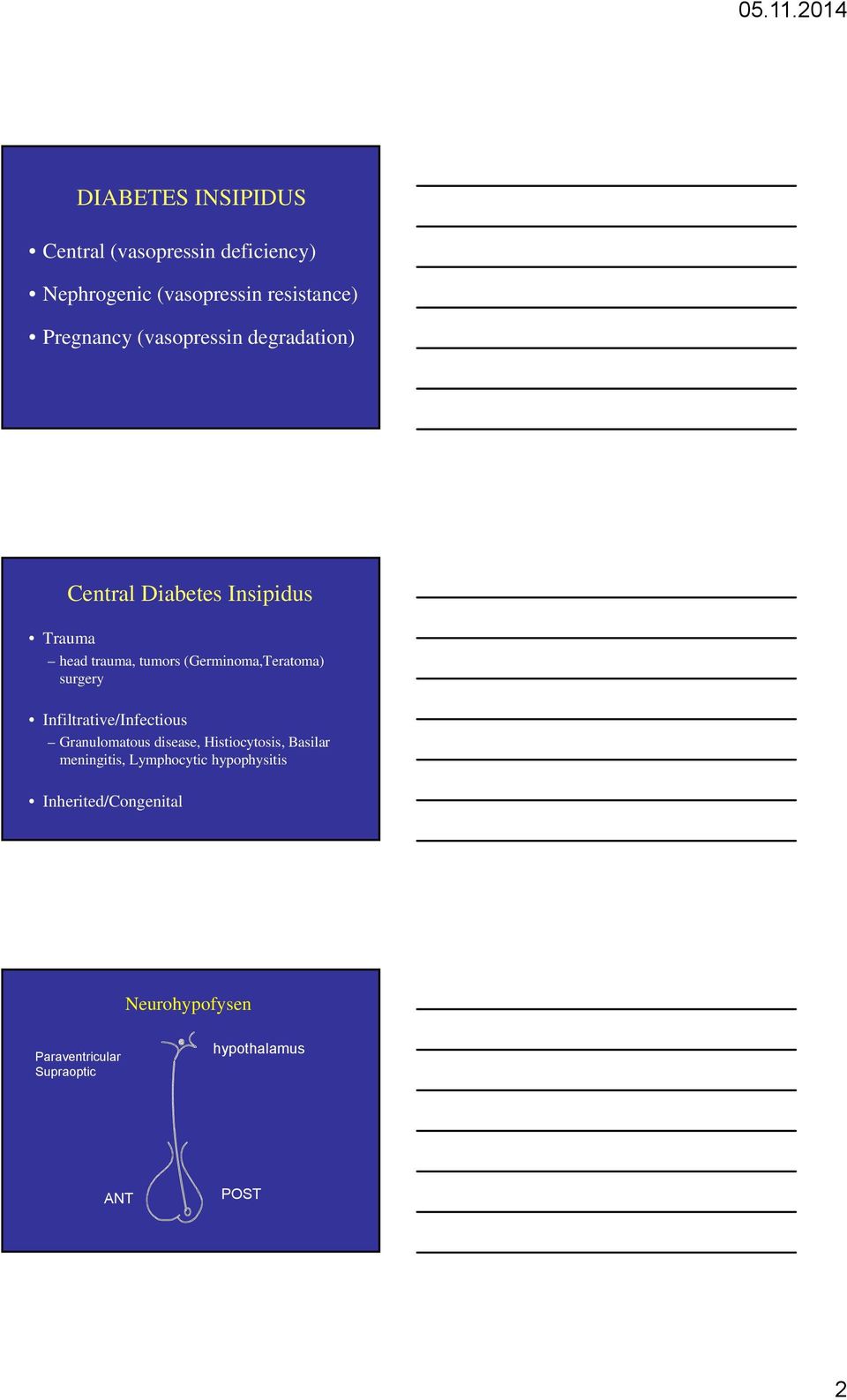 surgery Infiltrative/Infectious Granulomatous disease, Histiocytosis, Basilar meningitis,