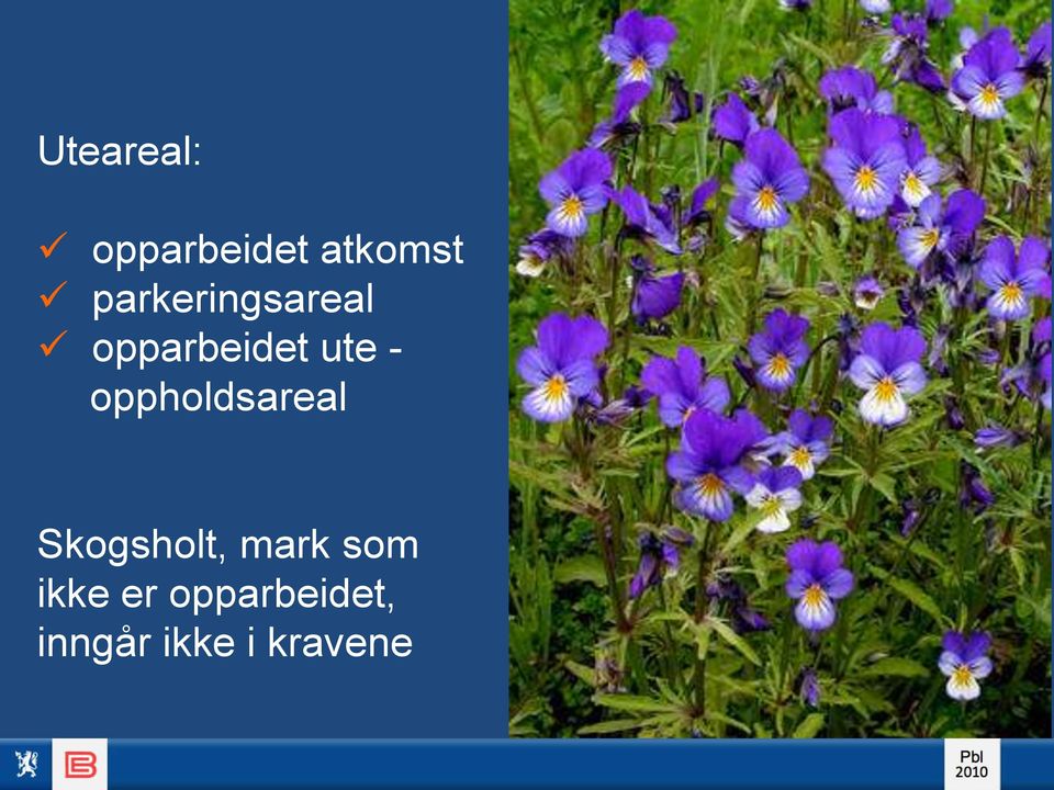 oppholdsareal Skogsholt, mark som