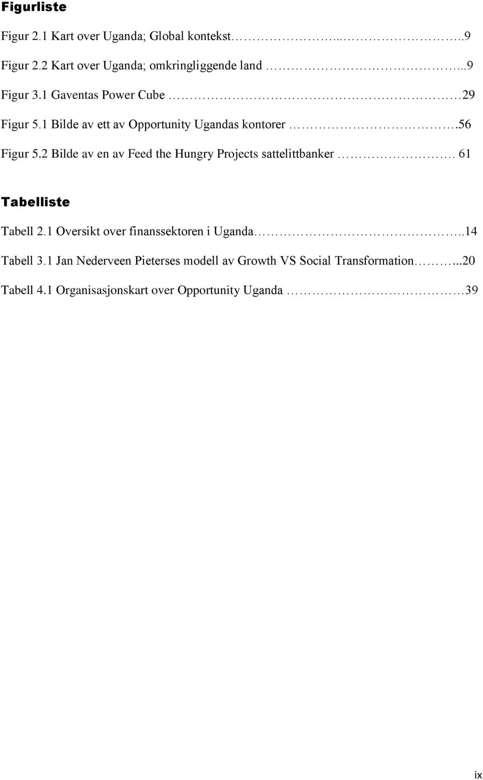 2 Bilde av en av Feed the Hungry Projects sattelittbanker. 61 Tabelliste Tabell 2.