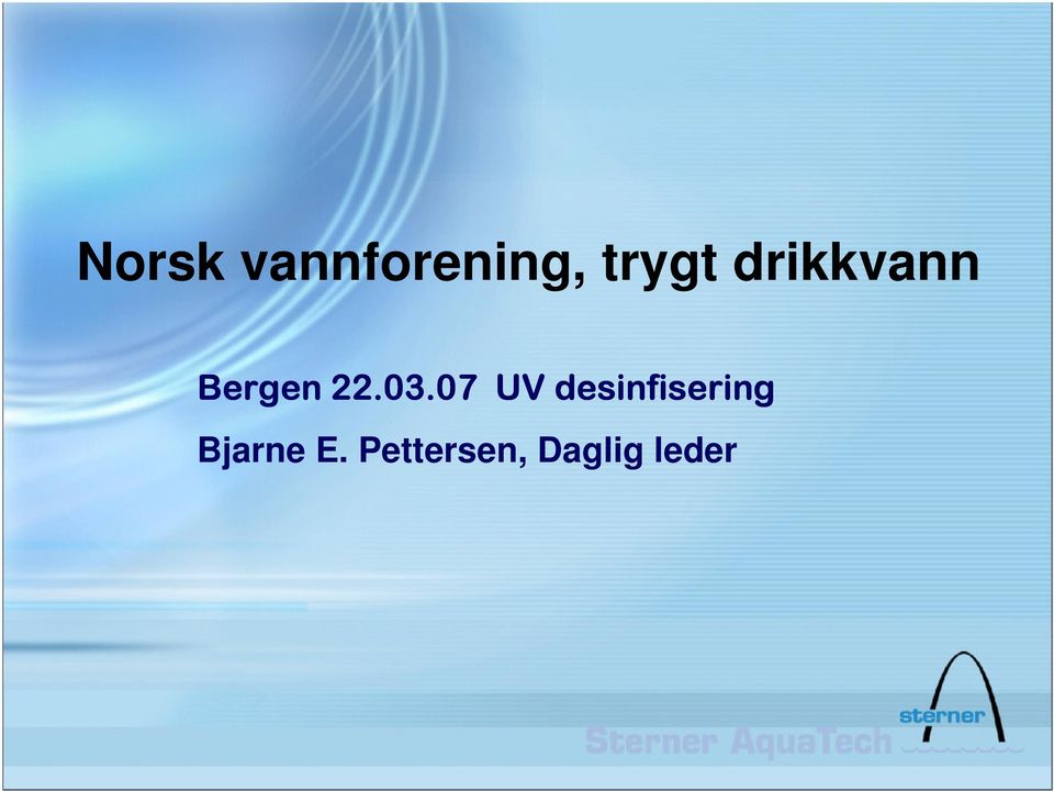 07 UV desinfisering