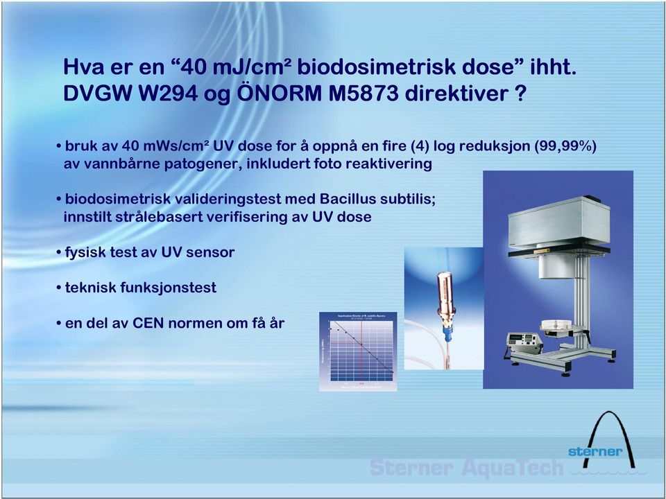 patogener, inkludert foto reaktivering biodosimetrisk valideringstest med Bacillus subtilis;