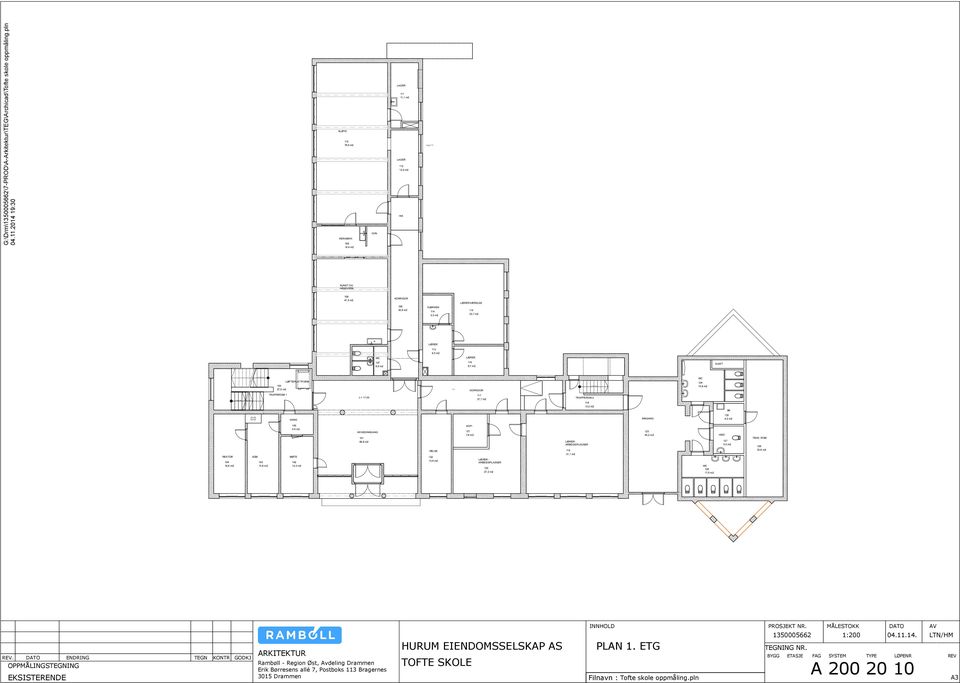 2014 19:30 SLØYD 110 76,0 m2 KERAMIKK 109 14,4 m2 OVN 111 11,1 m2 112 12,0 m2 +65 KUNST OG HÅNDVERK 108 47,3 m2 106 32,9 m2 KJØKKEN 114 5,5 m2 LÆRERVÆRELSE 115 32,7 m2 LÆRER 107 6,9 m2 113 9,5 m2