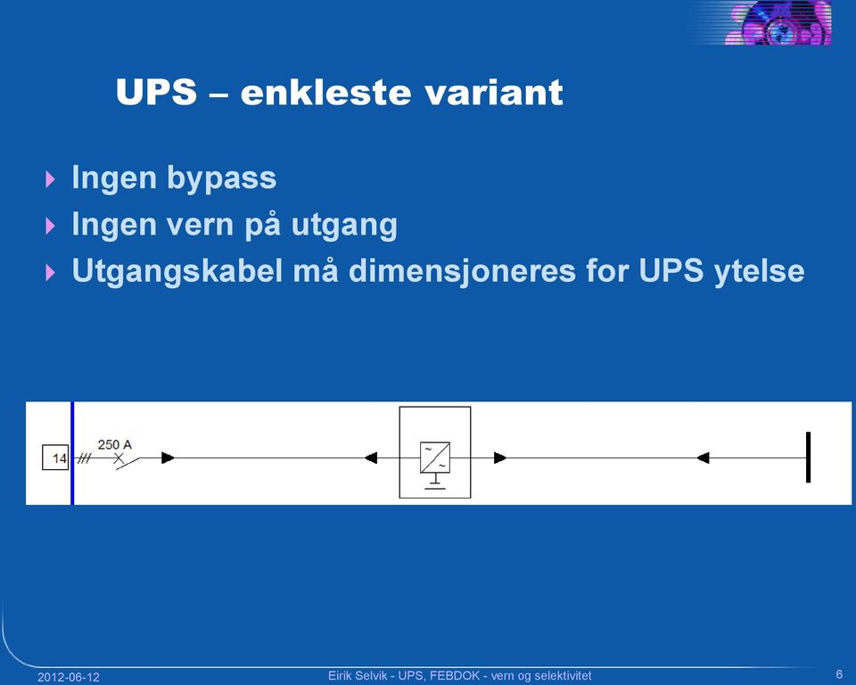 dimensjoneres for UPS ytelse 2012-06-12