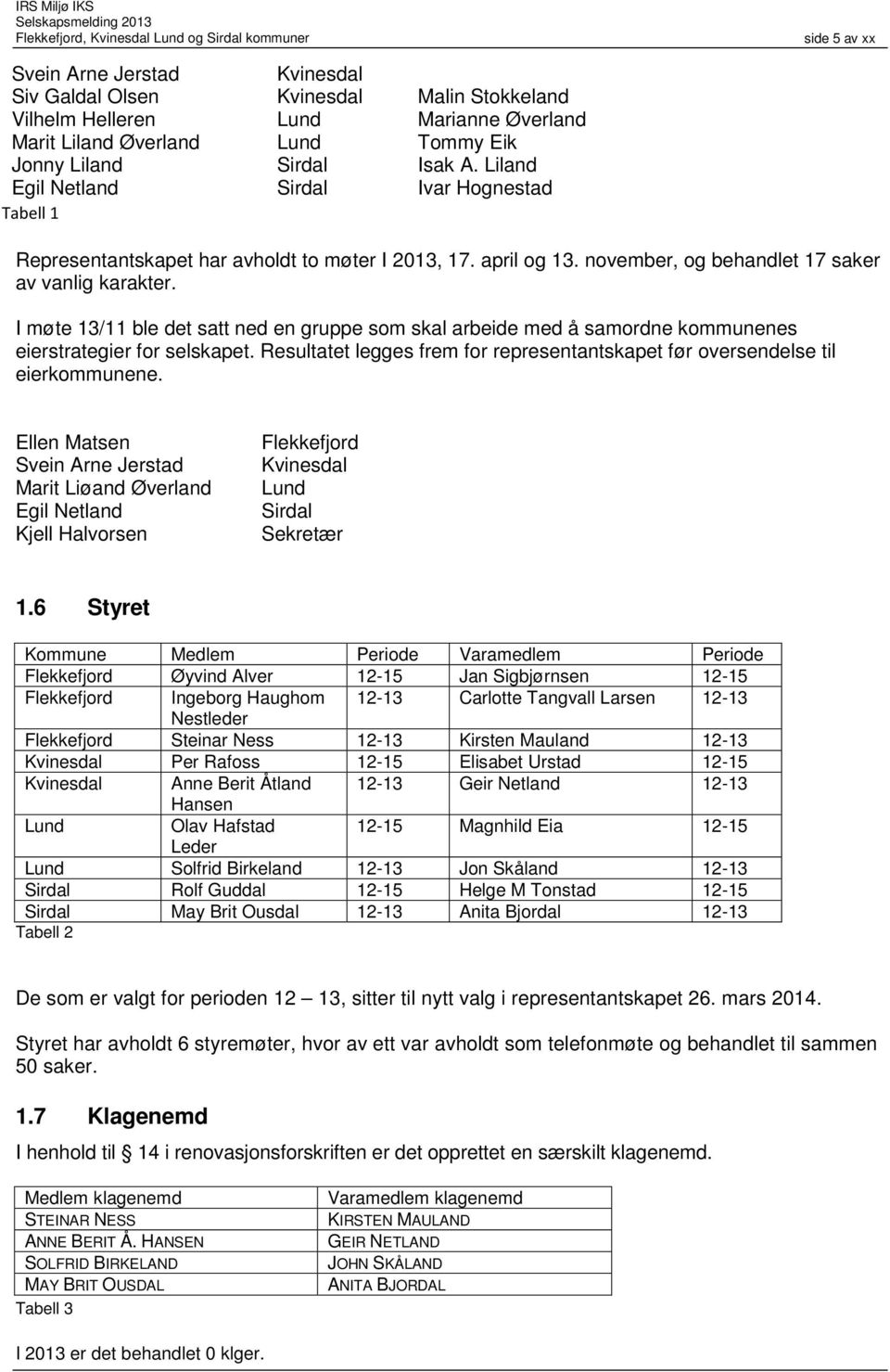 I møte 13/11 ble det satt ned en gruppe som skal arbeide med å samordne kommunenes eierstrategier for selskapet. Resultatet legges frem for representantskapet før oversendelse til eierkommunene.