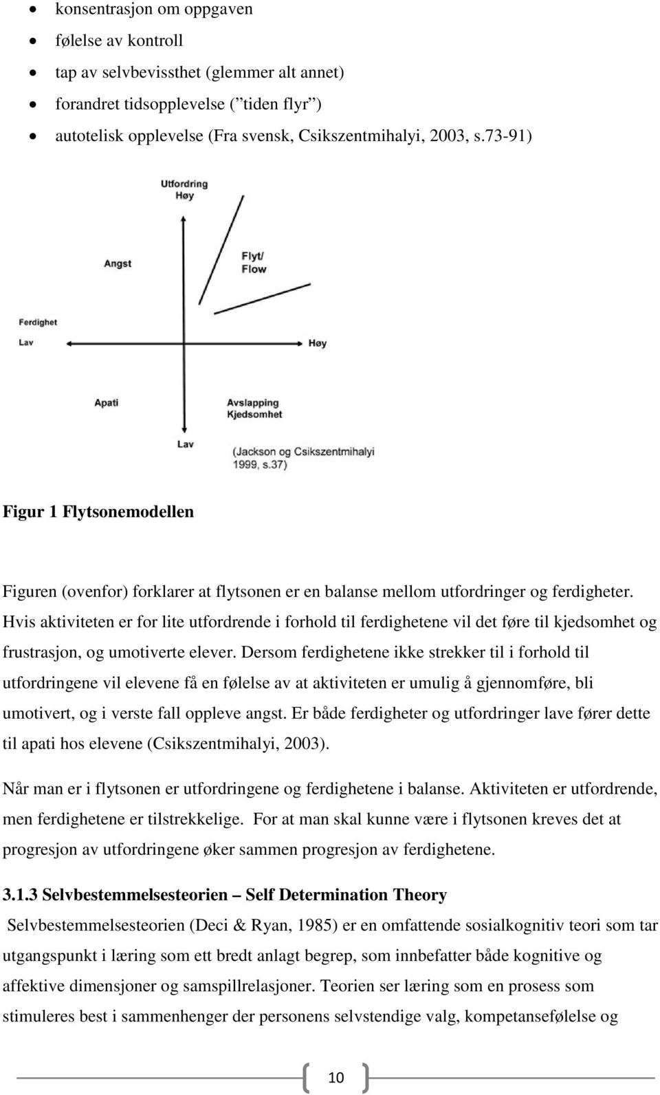 Hvis aktiviteten er for lite utfordrende i forhold til ferdighetene vil det føre til kjedsomhet og frustrasjon, og umotiverte elever.