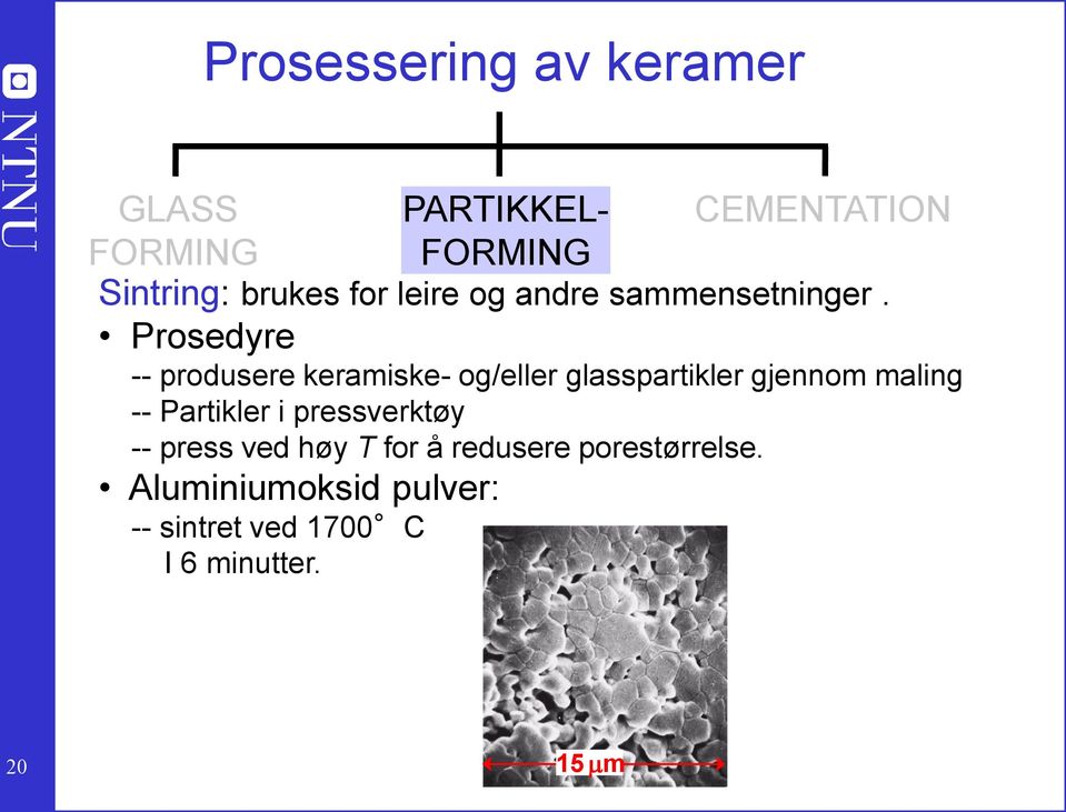Prosedyre -- produsere keramiske- og/eller glasspartikler gjennom maling --