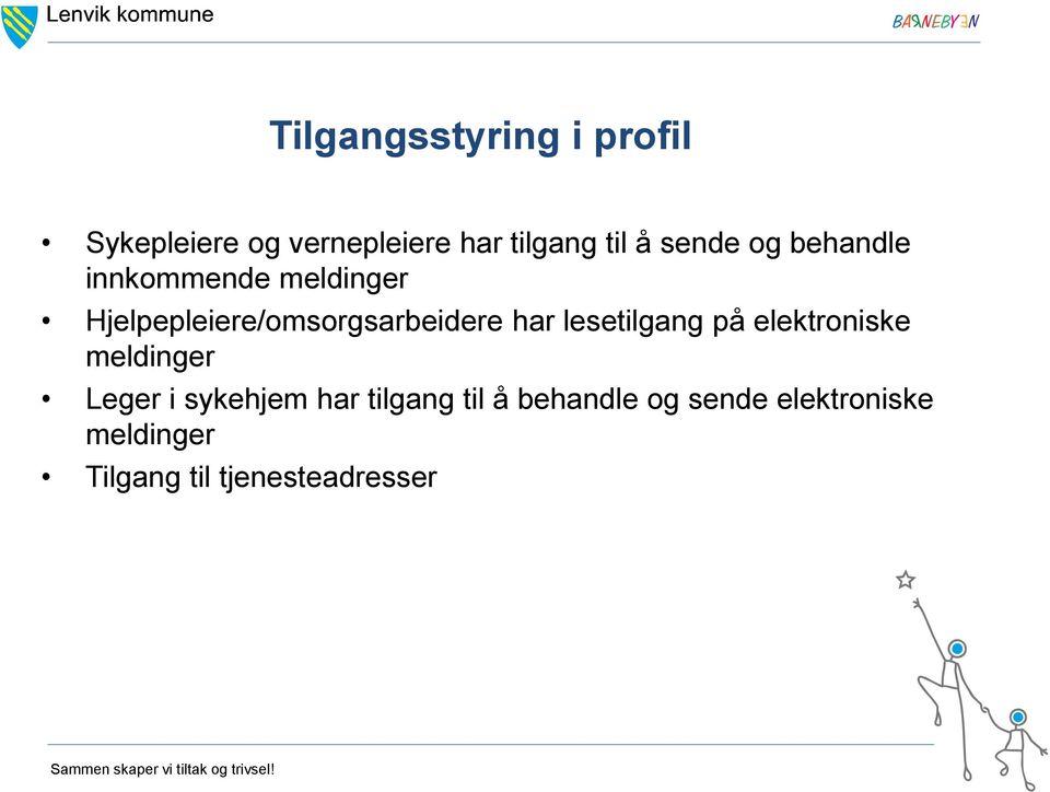 har lesetilgang på elektroniske meldinger Leger i sykehjem har tilgang