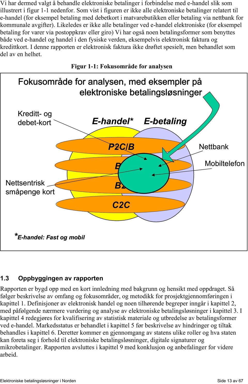 Likeledes er ikke alle betalinger ved e-handel elektroniske (for eksempel betaling for varer via postoppkrav eller giro) Vi har også noen betalingsformer som benyttes både ved e-handel og handel i