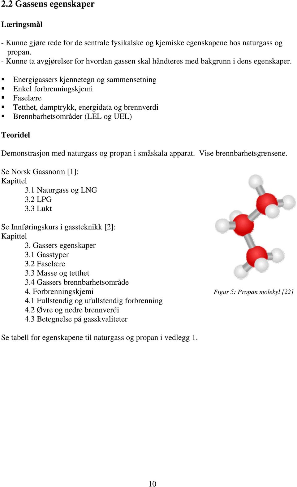 Energigassers kjennetegn og sammensetning Enkel forbrenningskjemi Faselære Tetthet, damptrykk, energidata og brennverdi Brennbarhetsområder (LEL og UEL) Teoridel Demonstrasjon med naturgass og propan
