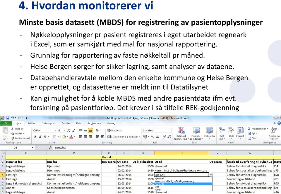 - Helse Bergen sørger for sikker lagring, samt analyser av dataene.