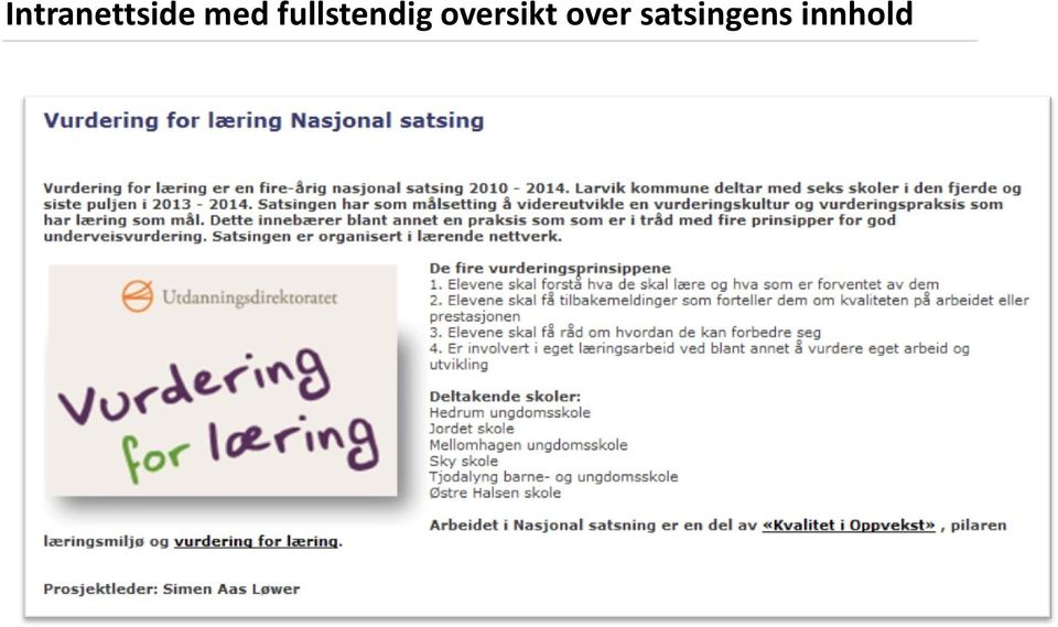 oversikt over