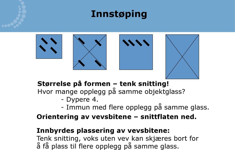 - Immun med flere opplegg på samme glass.