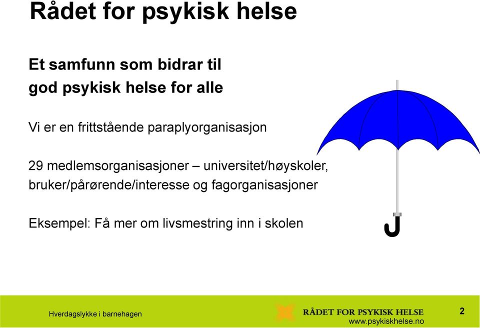 universitet/høyskoler, bruker/pårørende/interesse og fagorganisasjoner