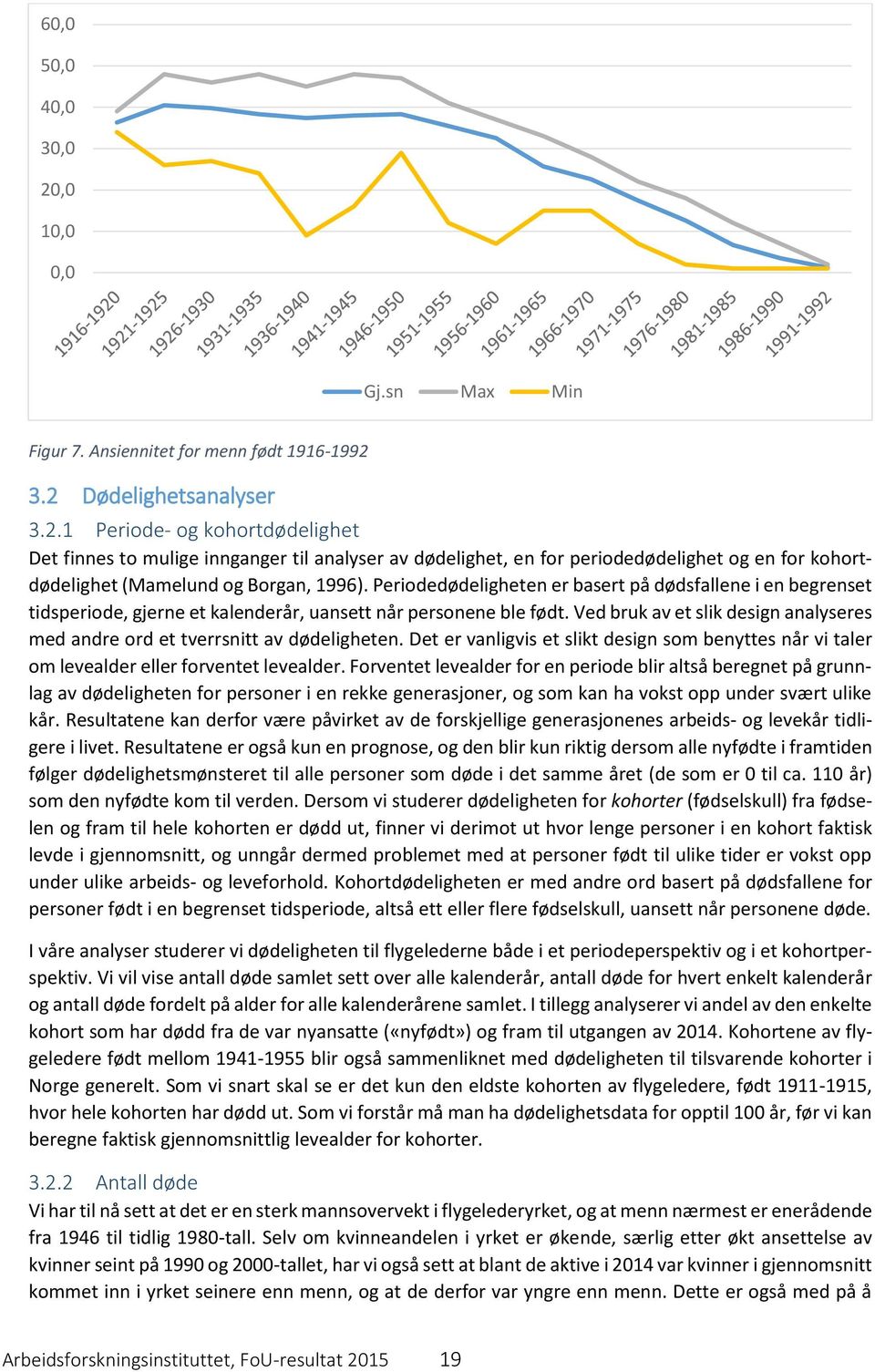 Ved bruk av et slik design analyseres med andre ord et tverrsnitt av dødeligheten. Det er vanligvis et slikt design som benyttes når vi taler om levealder eller forventet levealder.