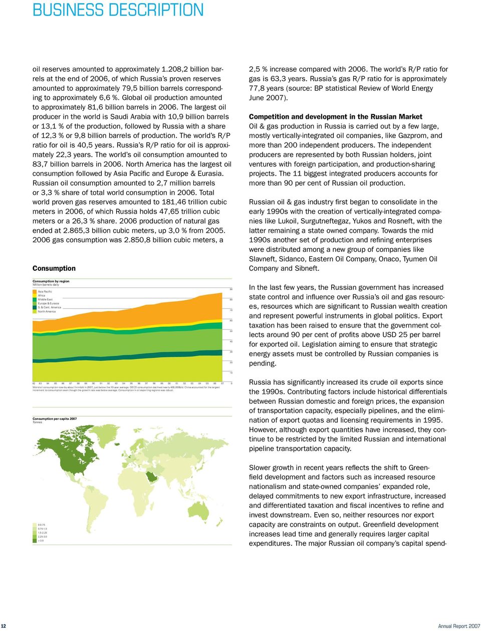 Global oil production amounted to approximately 81,6 billion barrels in 2006.