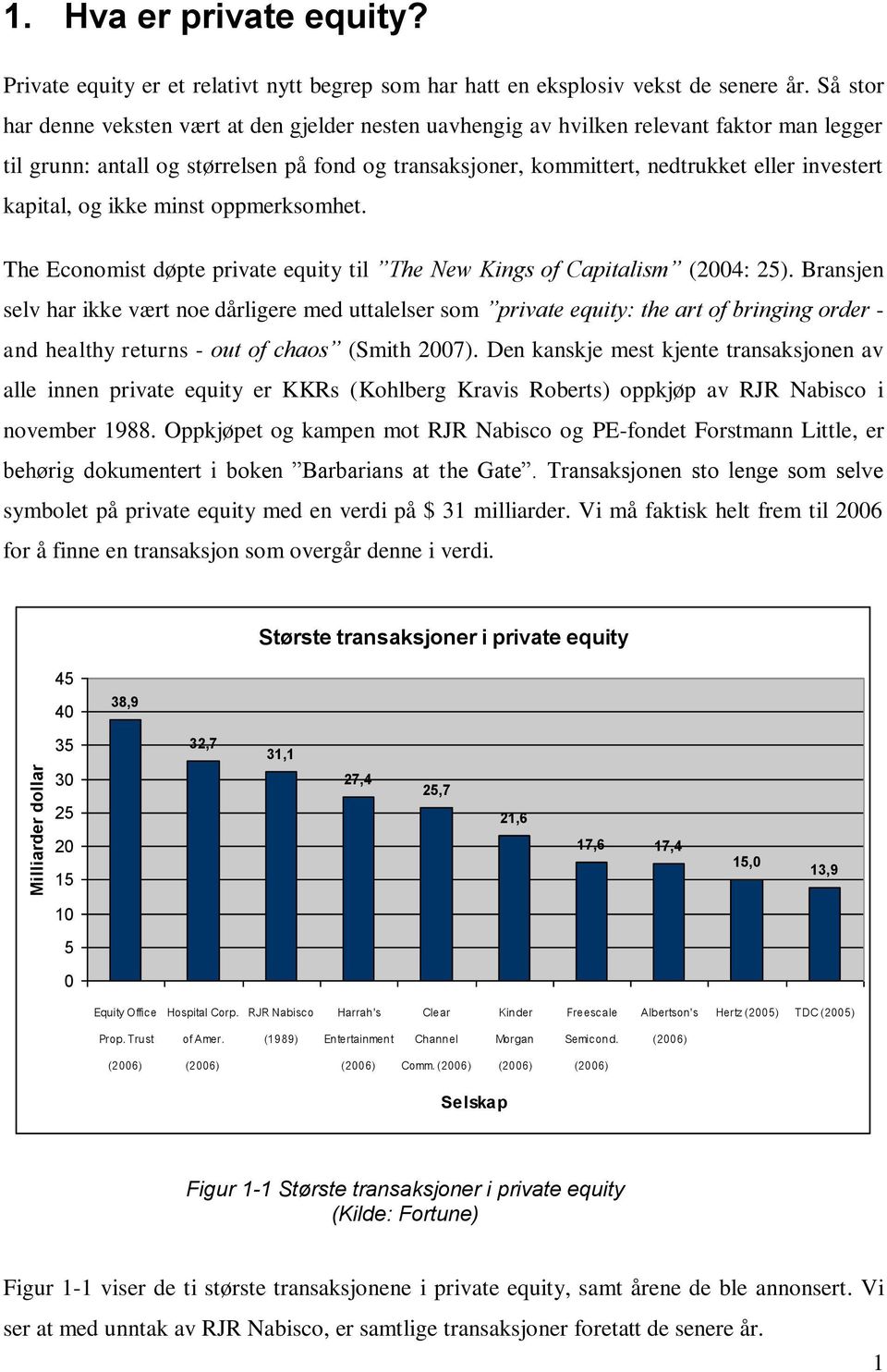 kapital, og ikke minst oppmerksomhet. The Economist døpte private equity til The New Kings of Capitalism (2004: 25).