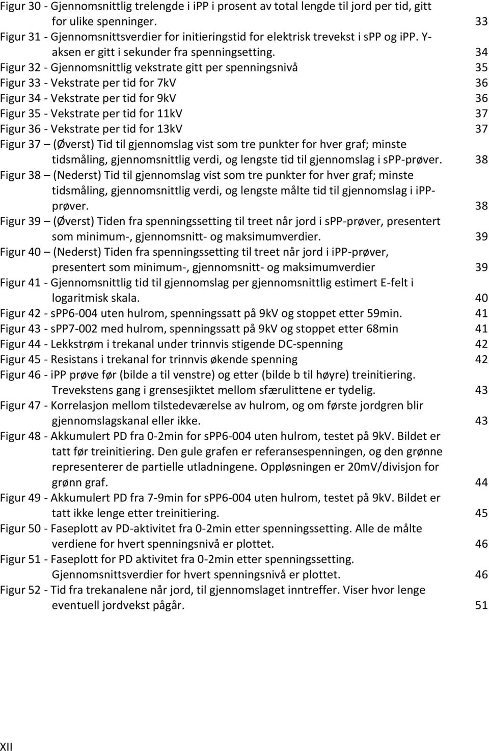 34 Figur 32 - Gjennomsnittlig vekstrate gitt per spenningsnivå 35 Figur 33 - Vekstrate per tid for 7kV 36 Figur 34 - Vekstrate per tid for 9kV 36 Figur 35 - Vekstrate per tid for 11kV 37 Figur 36 -