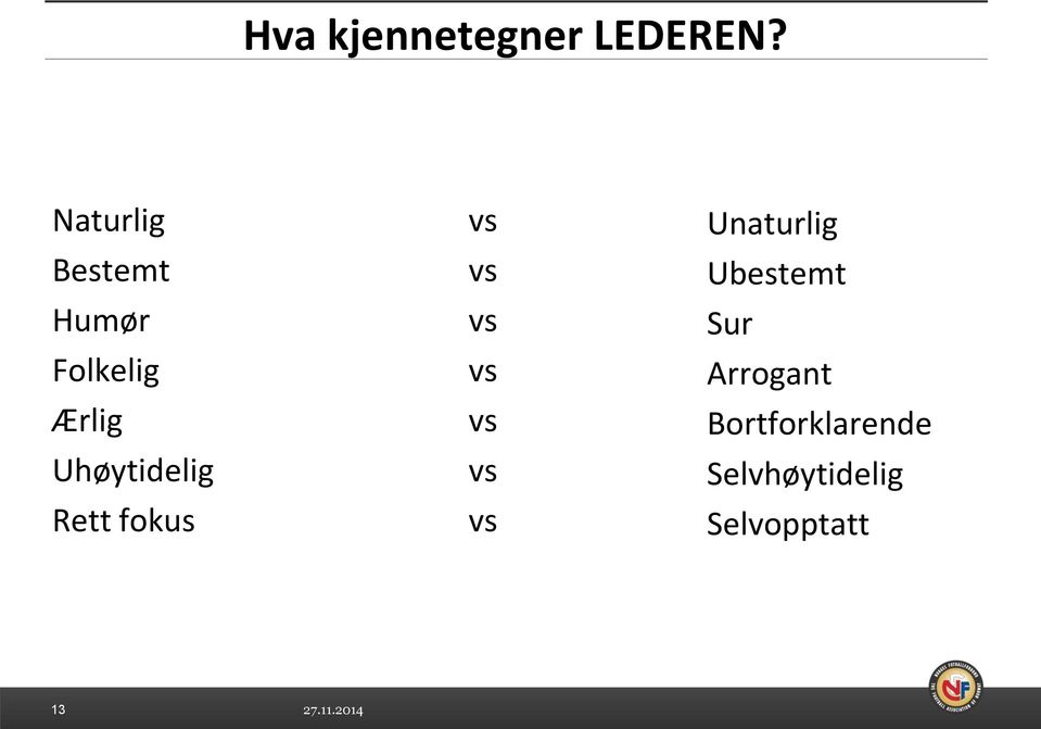 Uhøytidelig Rett fokus vs vs vs vs vs vs vs