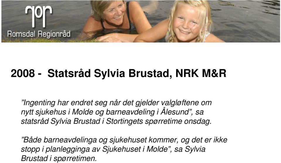 Brustad i Stortingets spørretime onsdag.