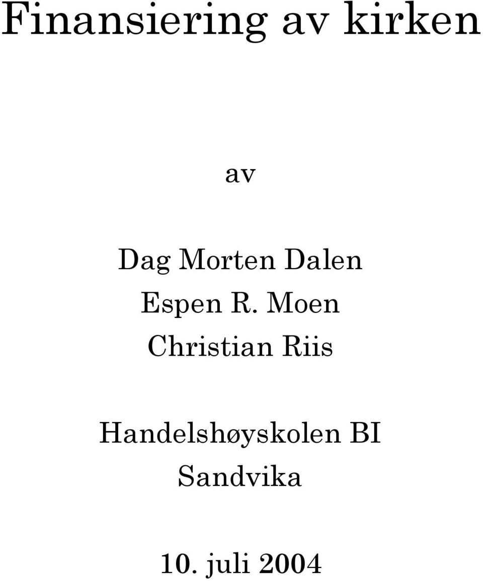 Moen Christian Riis