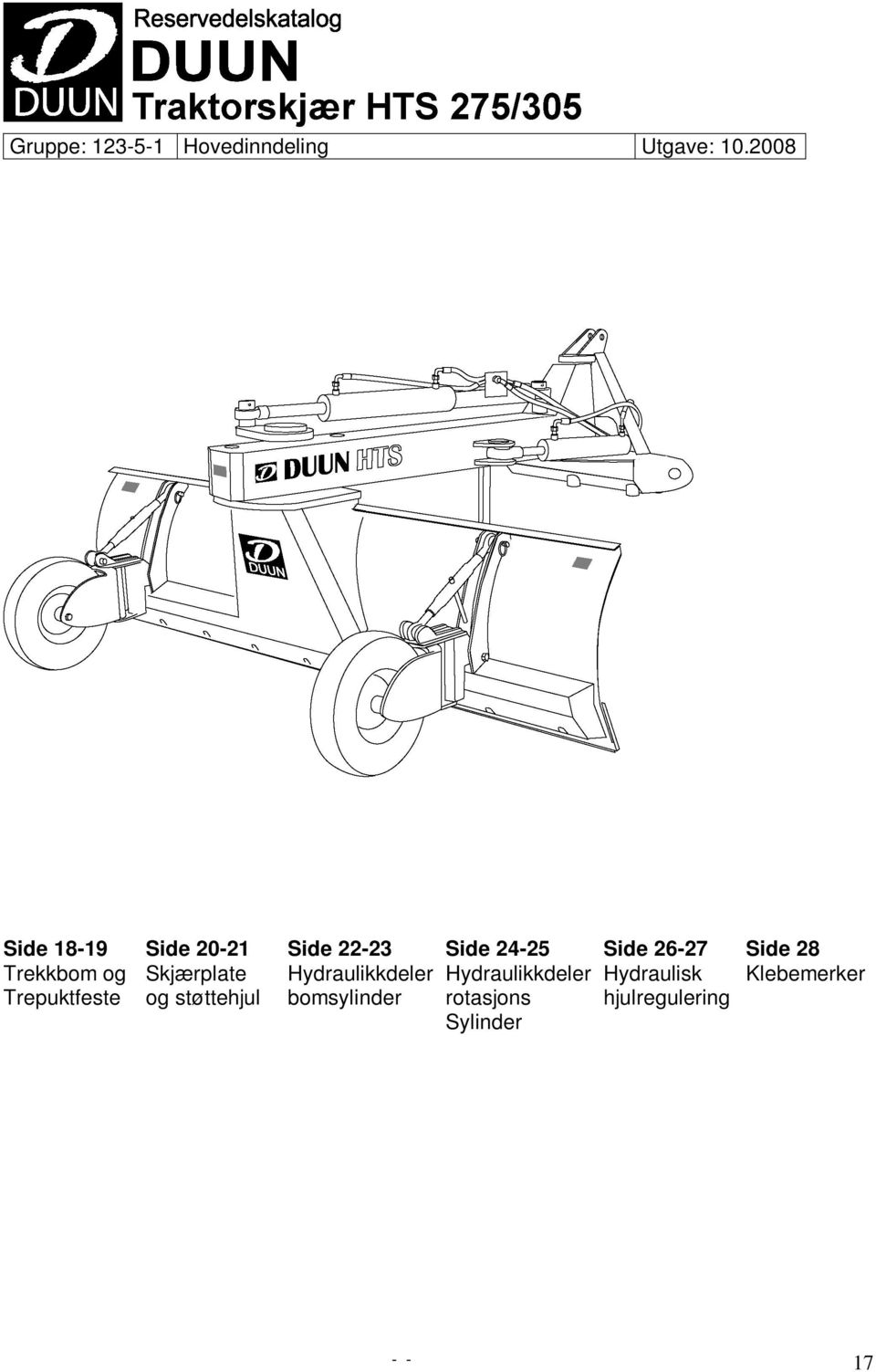 28 Trekkbom og Skjærplate Hydraulikkdeler Hydraulikkdeler