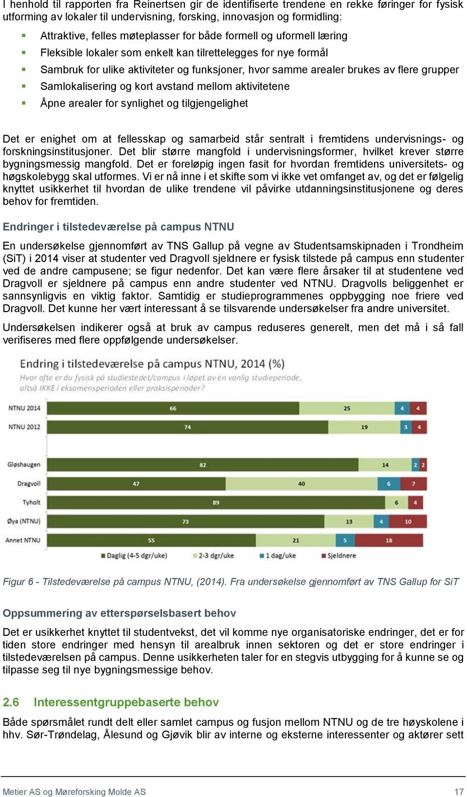 Samlokalisering og kort avstand mellom aktivitetene Åpne arealer for synlighet og tilgjengelighet Det er enighet om at fellesskap og samarbeid står sentralt i fremtidens undervisnings- og