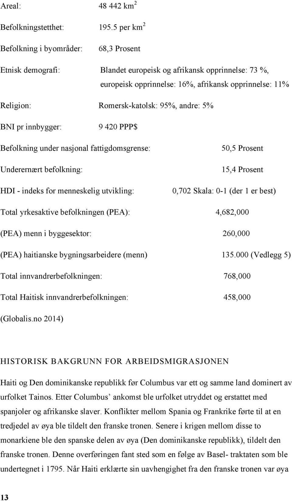 95%, andre: 5% BNI pr innbygger: 9 420 PPP$ Befolkning under nasjonal fattigdomsgrense: Underernært befolkning: HDI - indeks for menneskelig utvikling: 50,5 Prosent 15,4 Prosent 0,702 Skala: 0-1 (der