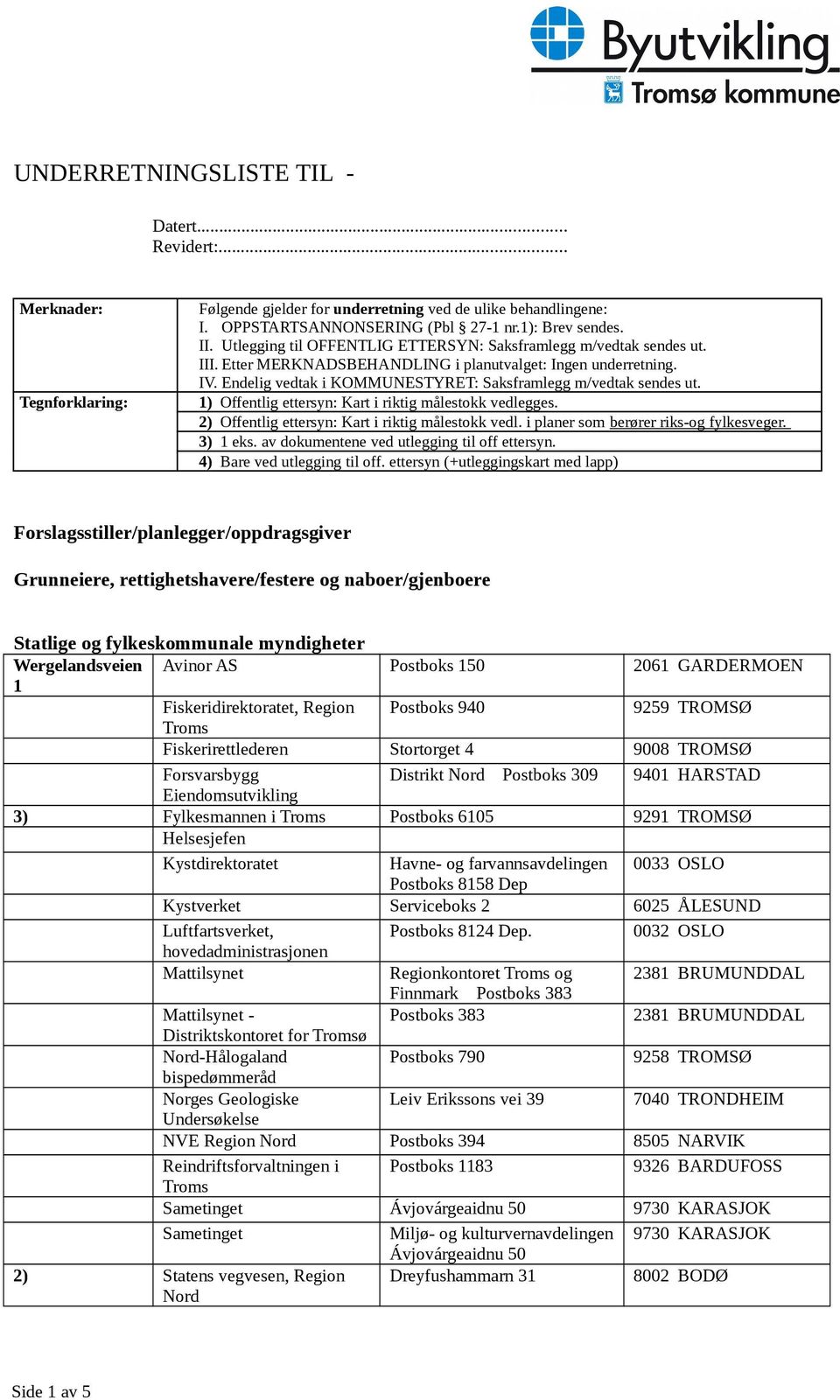 Endelig vedtak i KOMMUNESTYRET: Saksframlegg m/vedtak sendes ut. 1) Offentlig ettersyn: Kart i riktig målestokk vedlegges. 2) Offentlig ettersyn: Kart i riktig målestokk vedl.