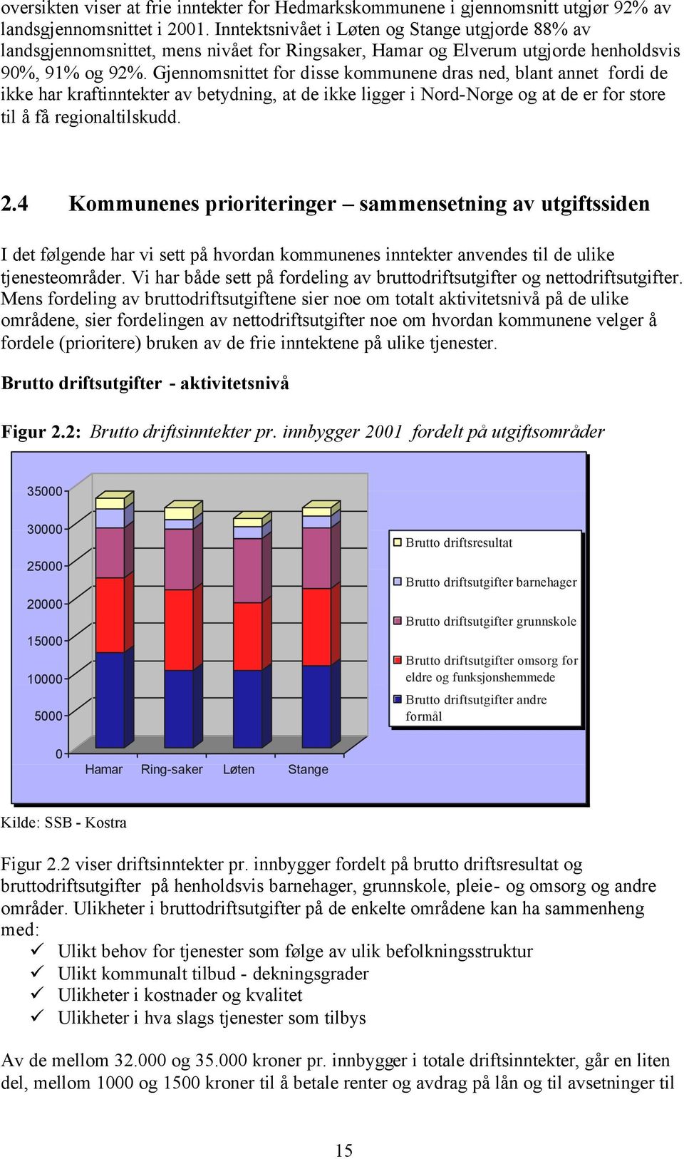 Gjennomsnittet for disse kommunene dras ned, blant annet fordi de ikke har kraftinntekter av betydning, at de ikke ligger i Nord-Norge og at de er for store til å få regionaltilskudd. 2.