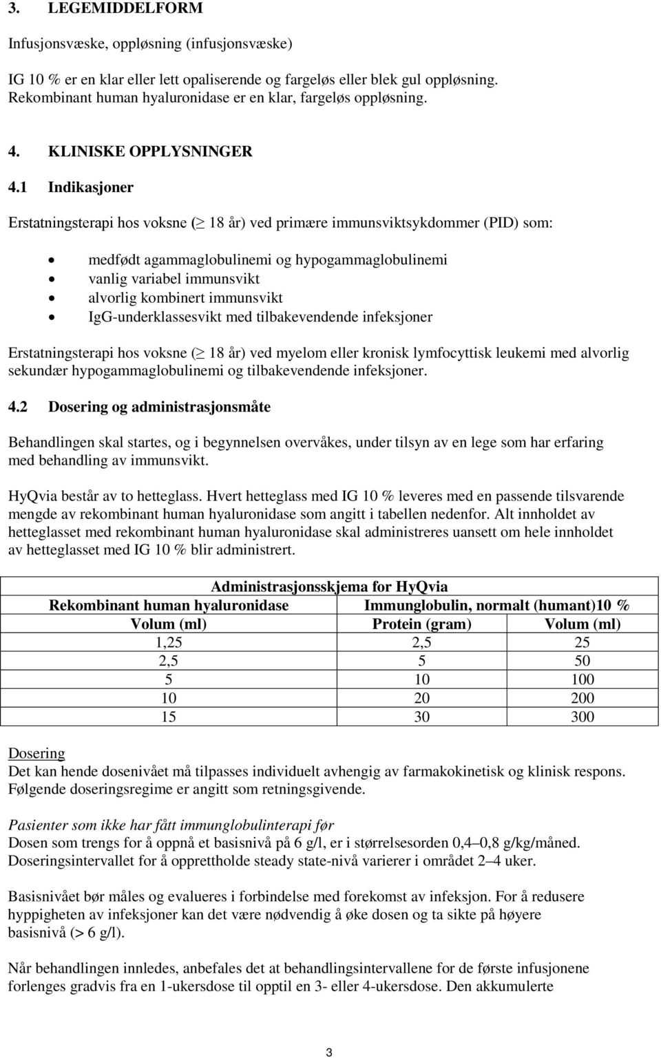 1 Indikasjoner Erstatningsterapi hos voksne ( 18 år) ved primære immunsviktsykdommer (PID) som: medfødt agammaglobulinemi og hypogammaglobulinemi vanlig variabel immunsvikt alvorlig kombinert