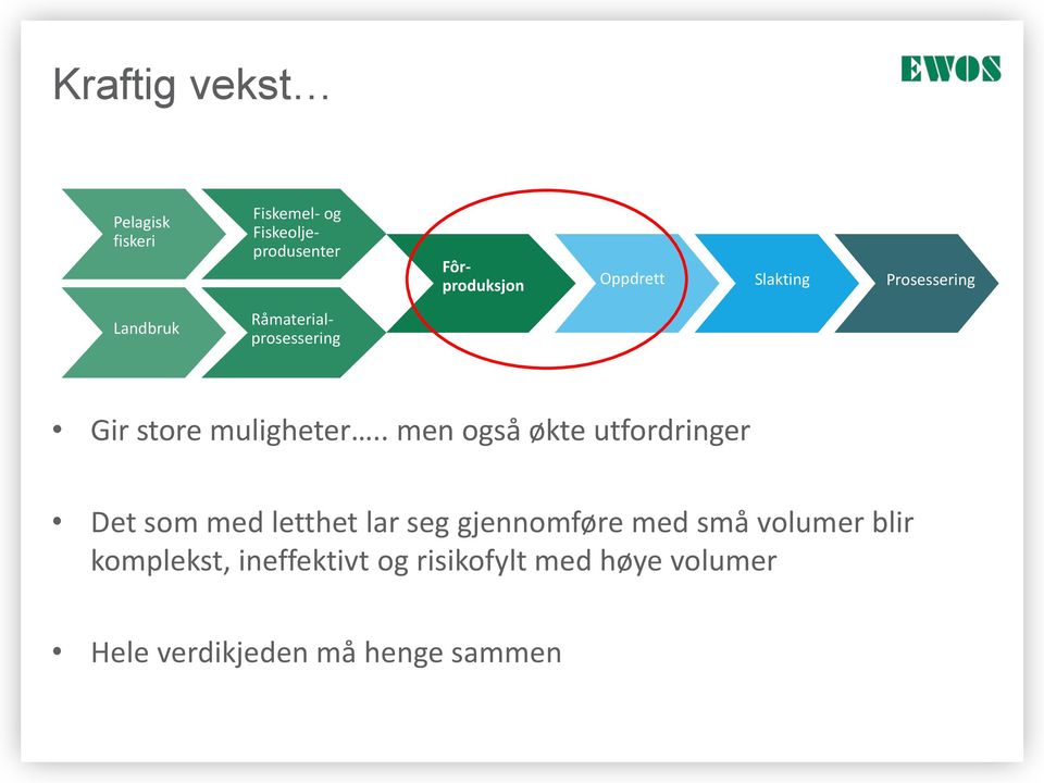 . men også økte utfordringer Det som med letthet lar seg gjennomføre med små volumer