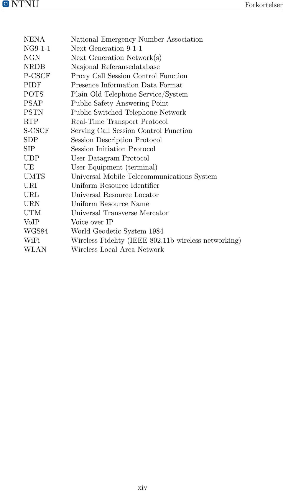 Session Control Function SDP Session Description Protocol SIP Session Initiation Protocol UDP User Datagram Protocol UE User Equipment (terminal) UMTS Universal Mobile Telecommunications System URI