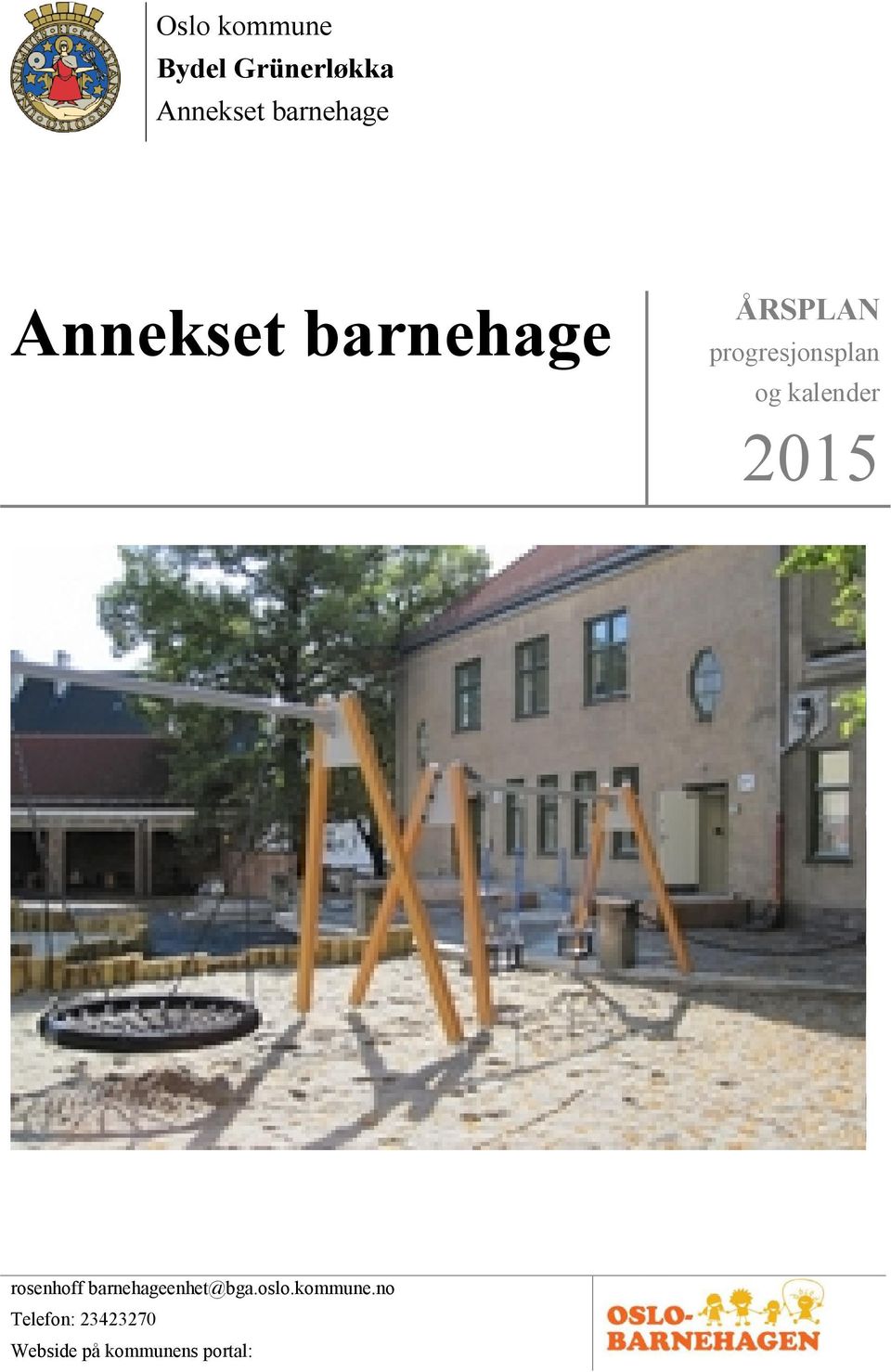 kalender 2015 rosenhoff barnehageenhet@bga.oslo.